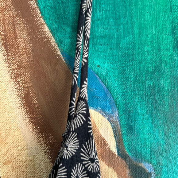 H&M Blue and White V Neck Romper with Side Pockets S - Picture 14 of 15